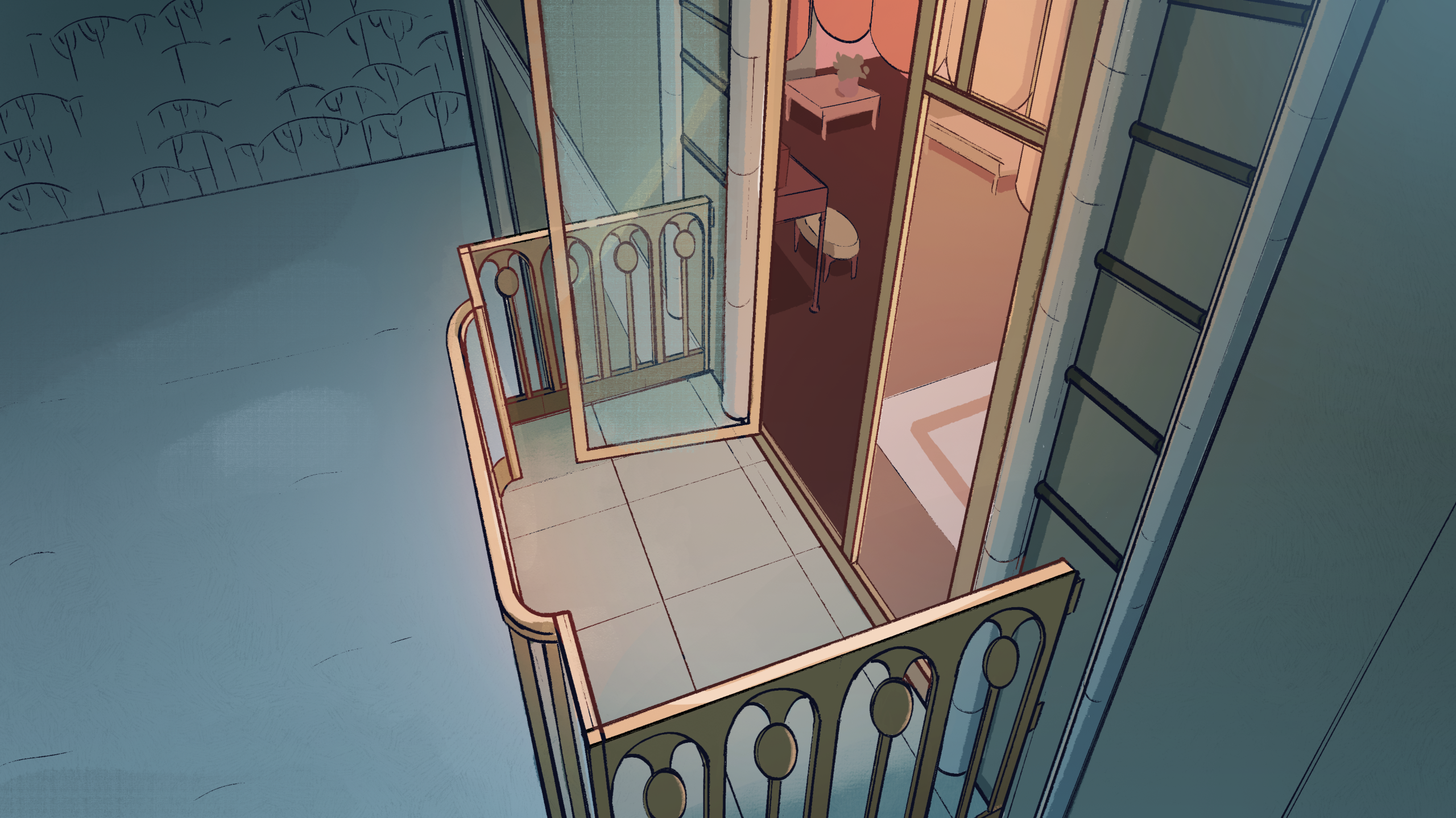 Balcony BG (Amaya &quot;Moon&quot; Seraphine/Paints, Eva Lim/Layout)